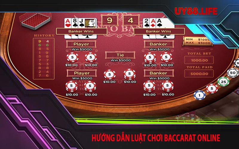 Hướng dẫn luật chơi baccarat online